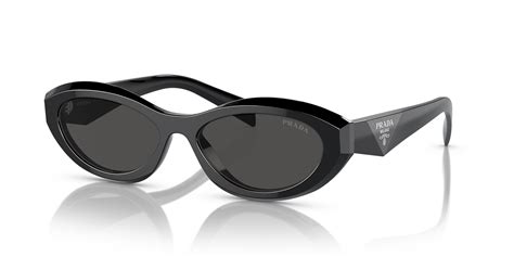 Prada PR 26ZSF 56 Dark Grey & Black Sunglasses.